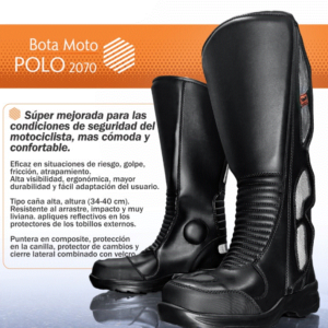 Bota Proteccion Motociclista, Tipo caña media, Proteccion: Canilla, tobillo, puntera, cambios